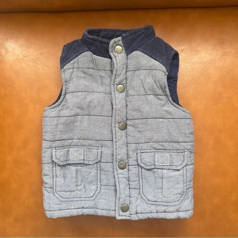 Oshkosh Genuine Kids Boys Size 3T Blue Puffer Vest